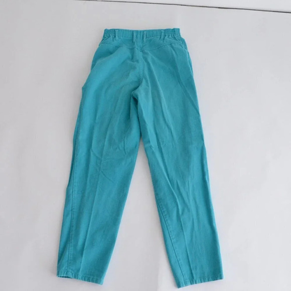 Vintage Lady Footlocker Casuals Teal Straight Leg High-Waisted Pants  S - Picture 6 of 13